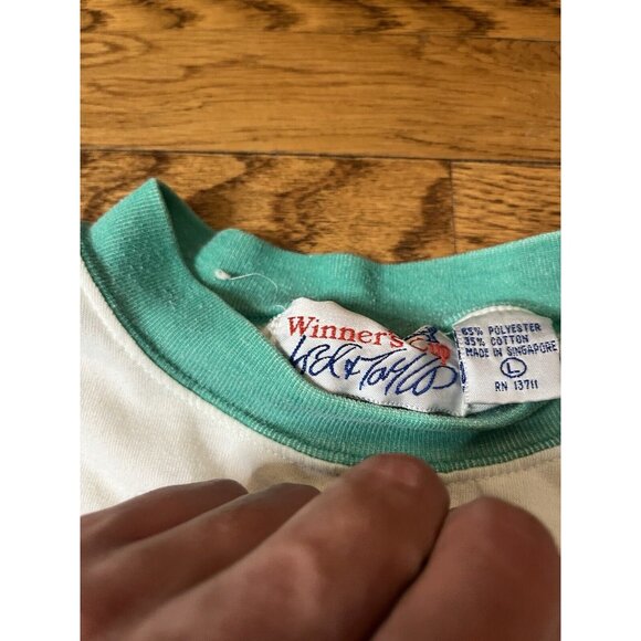 Striped White and Blue Men's Shirt - Picture 3 of 10